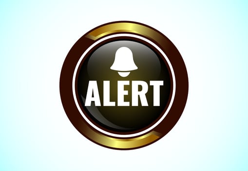 Alert button design illustration. Suitable for mobile app, and website UI design. vector
