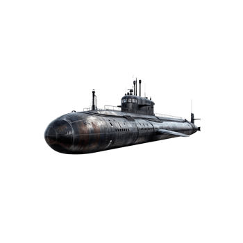 A submarine is shown in the dark png