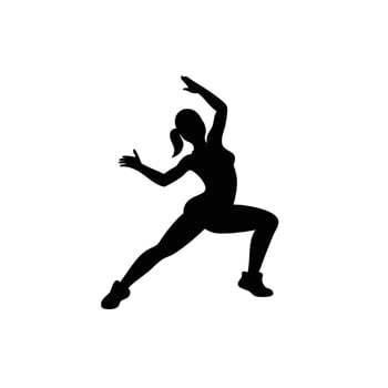 Dancing Girl Silhouette vector
