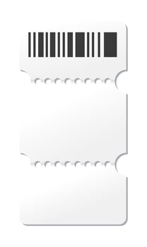Blank ticket template. Concert ticket, lottery coupons. coupon - stock vector