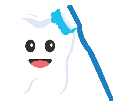 Big Smile White Teeth with Toothbrush png