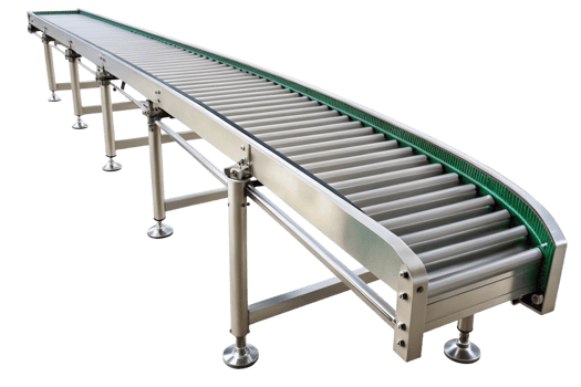 High quality conveyor belt system with adjustable legs and durable construction for factories and production lines png