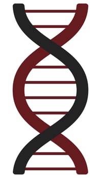 DNA flat icon isolated on white background. vector