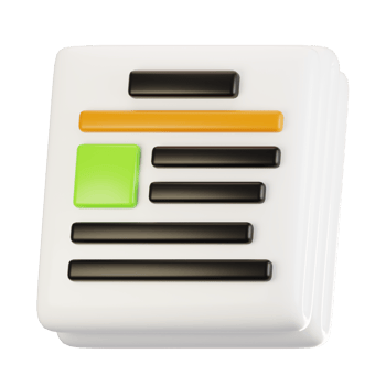 3d rendering general user interface icon concept. 3d render news icon png