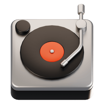 3d rendering general user interface icon concept. 3d render music icon png