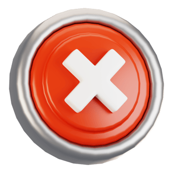 3d rendering general user interface icon concept. 3d render denied icon png