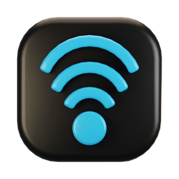 3d rendering general user interface icon concept. 3d render wifi icon png