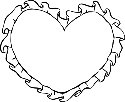 Retro Heart Frame coloring image png
