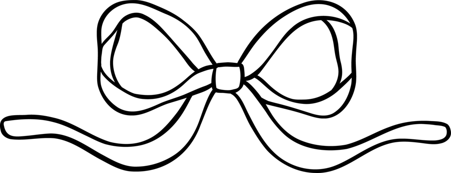 Retro Ribbon bow decorative border doodle Coloring image png