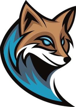 Artistic Fox Mascot Logo Design vector