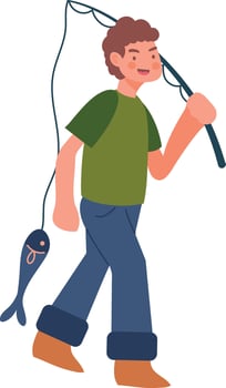 Fisherman Cartoon Design vector