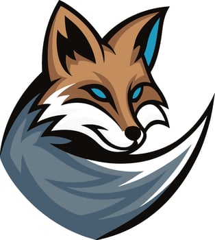 Geometric Fox Mascot Logo vector