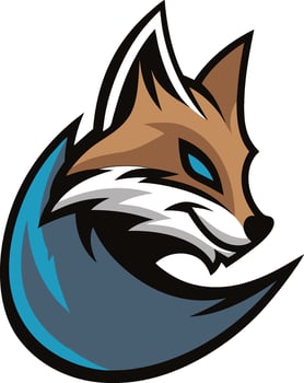 Minimalist Fox Animal Mascot Logo vector