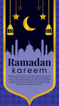 Stylish Ramadan Kareem Reels Design - Perfect for Stories and Videos vector