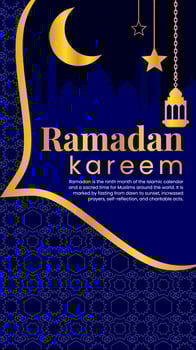 Modern Ramadan Kareem Reels Background for Engagement vector