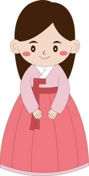 korean girl with hanbok clip art png