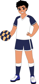 a cartoon boy holding a ball png