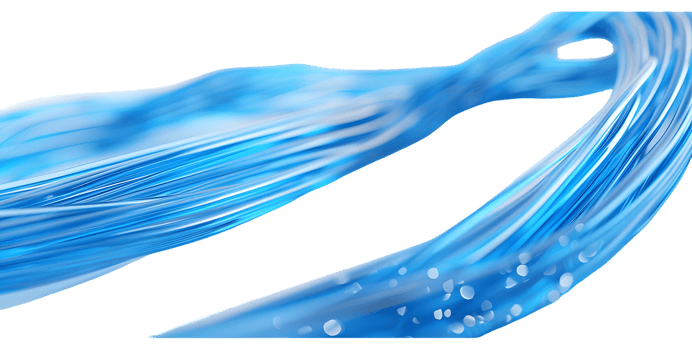 Abstract Blue Flowing Ribbons png