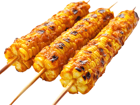 Grilled Corn Skewers with Spices png