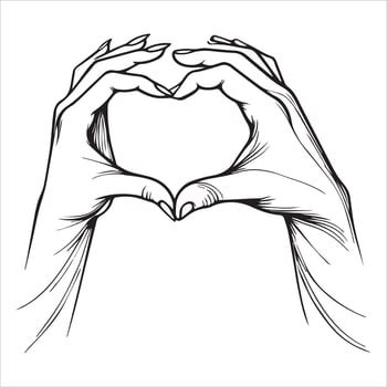 Holding Hands Clipart Illustration Design for Love and Togetherness vector