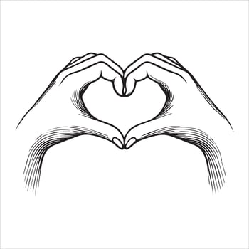 Elegant Holding Hands Clipart Illustration Design for Cards vector
