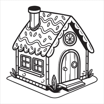 Gingerbread House Cookie Dough Dreamy Design vector