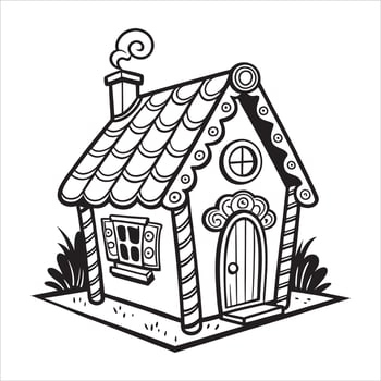 Frosted Gingerbread House Cookie Dough Charm vector