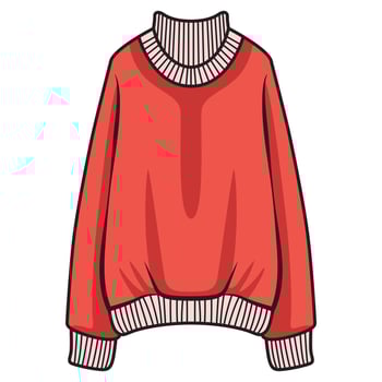 Hand Drawing of Stylish Woman Sweater with Cozy and Elegant Details vector
