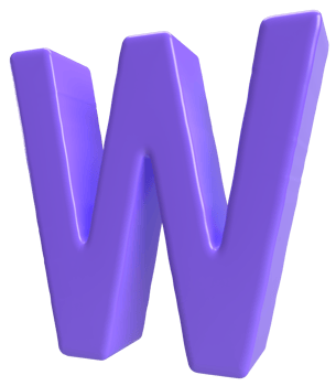 3D letter W png