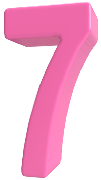 3D number 7 png
