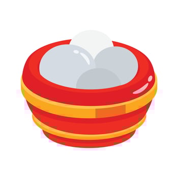 Traditional Chinese rice dumplings design, customizable icon vector