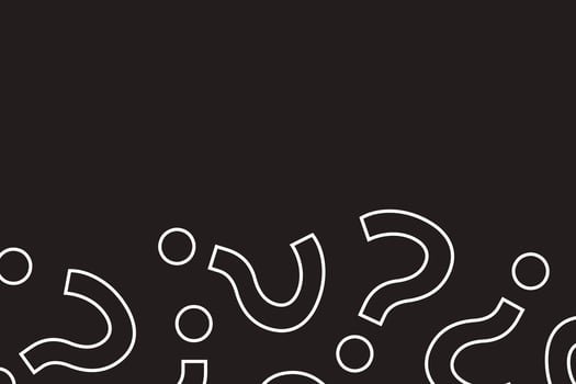 Question mark copy space background. Brown quiz banner template. vector