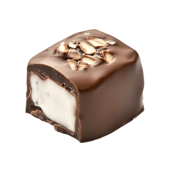Chocolate-Covered Almond Bar with Crunchy Coating png
