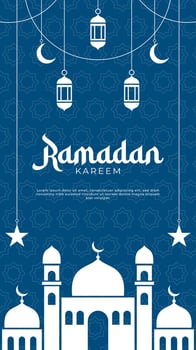 Ramadan kareem flat design background clip art icon vector