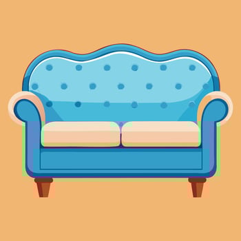 elegant sofa illustration for creative projects vector