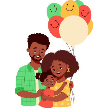 Happy African American Family png
