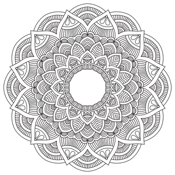 Relaxing Mandala Art Therapy png