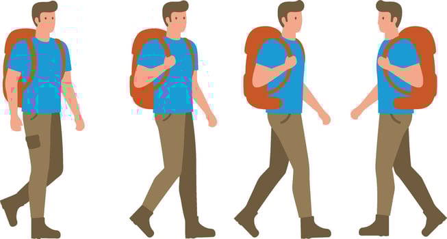 Male Explorer Design with Outdoor Gear vector