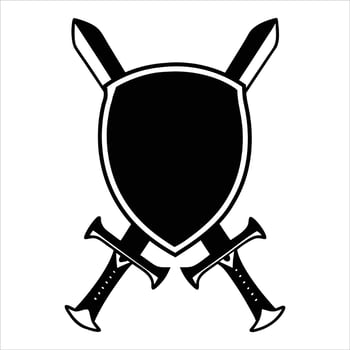 Shield and Blades of the Guardian vector