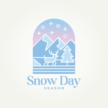 minimalist winter season holiday icon badge logo illustration design. simple modern vocation, weekend, holiday logo concept vector