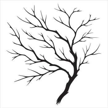 Silhouetted Tree Branches Against the Sky vector