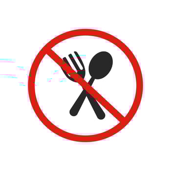 No food sign. vector