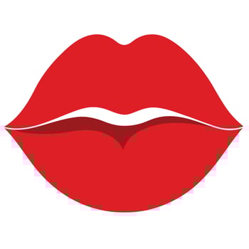 lipstrick kiss icon vector