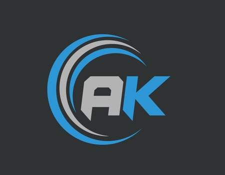 Creative Abstract Letter AK logo Design. AK Initial Logo design Monogram for business and company.AK logo, AK letter logo design. vector