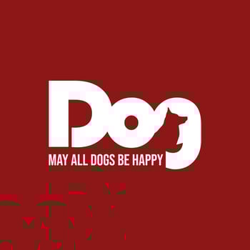 Simple dog logo illustration. vector