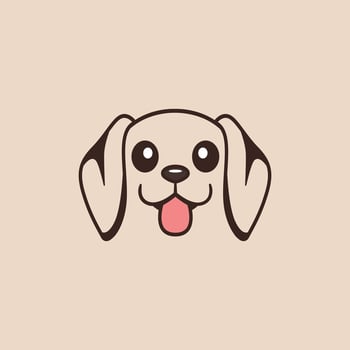 Simple dog logo illustration vector
