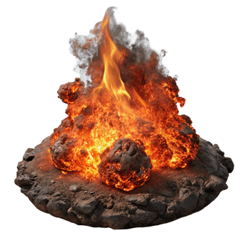 Fiery Inferno Burning Embers and Intense Flames png