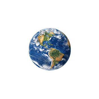 The earth is shown on a black background png