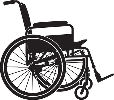 wheelchair silhouette for men vector