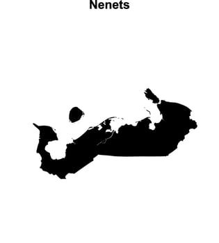 Nenets blank outline map vector